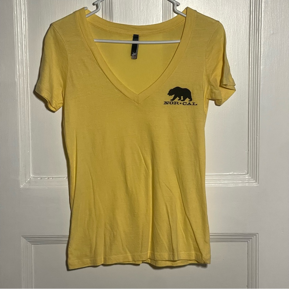 Women's Nor-Cal Yellow V-Neck T-Shirt